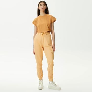  UNITED4 Kadın Kahverengi Crop T-Shirt