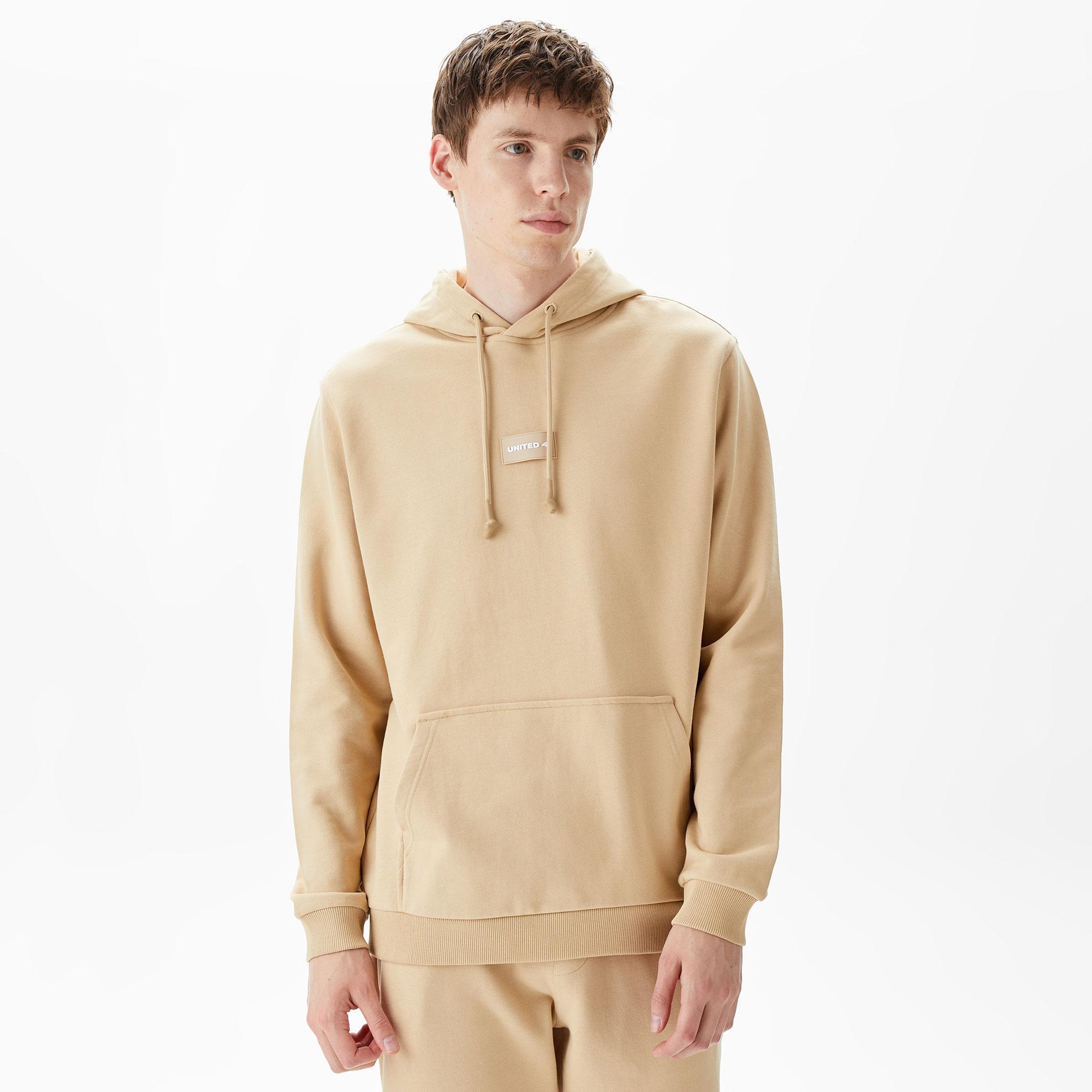UNITED4 Classic Erkek Krem Hoodie