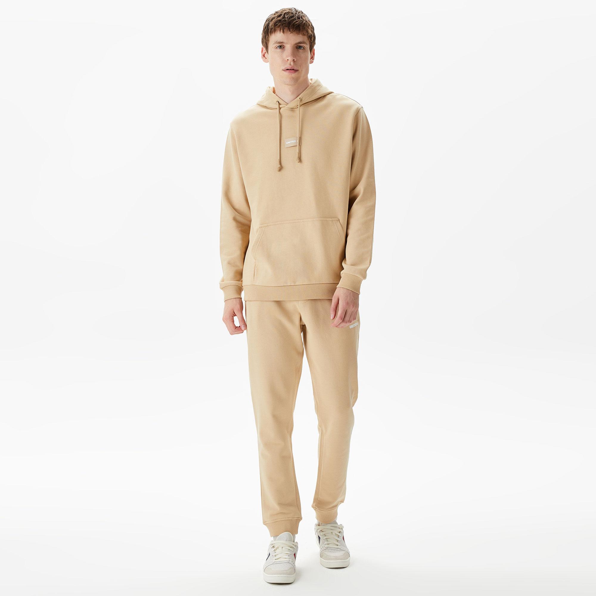 UNITED4 Classic Erkek Krem Hoodie