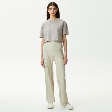  UNITED4 Kadın Gri Crop T-Shirt