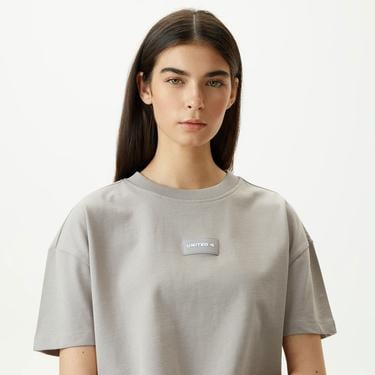  UNITED4 Kadın Gri Crop T-Shirt
