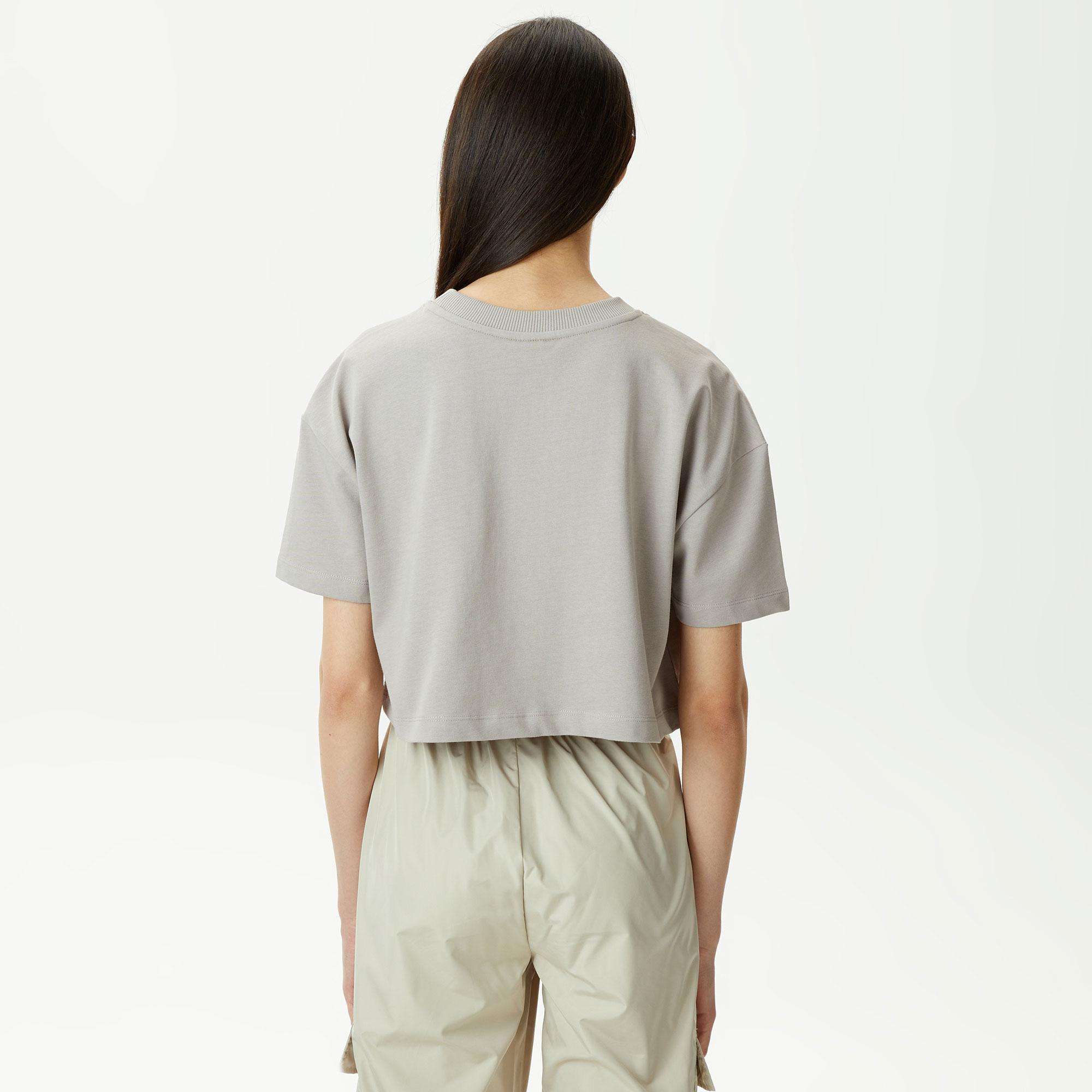 UNITED4 Classic Kadın Gri Crop T-Shirt