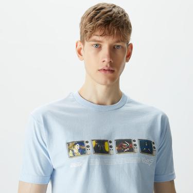  HUF x Gundam Broadcasting Live Erkek Mavi T-Shirt