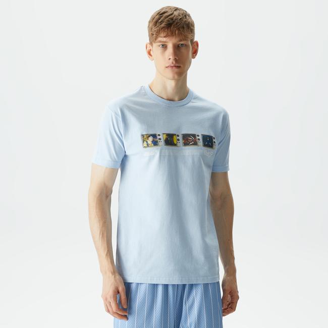  HUF x Gundam Broadcasting Live Erkek Mavi T-Shirt