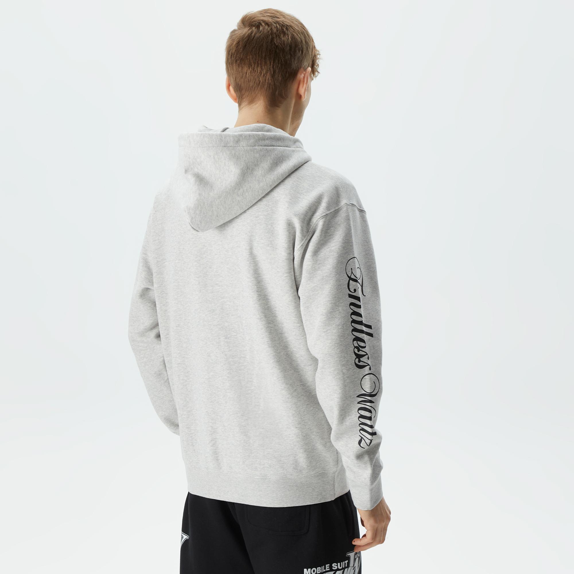 HUF x Gundam Endless Waltz Split Erkek Gri Hoodie