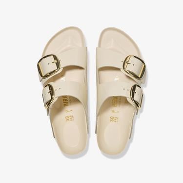  Birkenstock Arizona Big Buckle Nl High Shine Kadın Krem Terlik