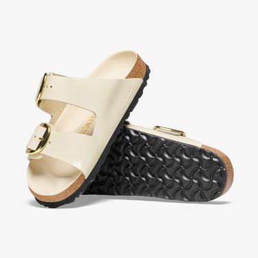  Birkenstock Arizona Big Buckle Nl High Shine Kadın Krem Terlik