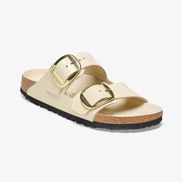  Birkenstock Arizona Big Buckle Nl High Shine Kadın Krem Terlik