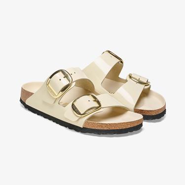  Birkenstock Arizona Big Buckle Nl High Shine Kadın Krem Terlik