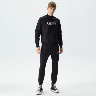  Ging Embroidered Jogger Erkek Siyah Pantolon