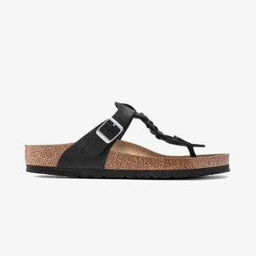 Birkenstock Gizeh Leoi Braided Kadın Siyah Terlik