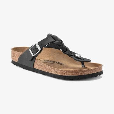  Birkenstock Gizeh Leoi Braided Kadın Siyah Terlik