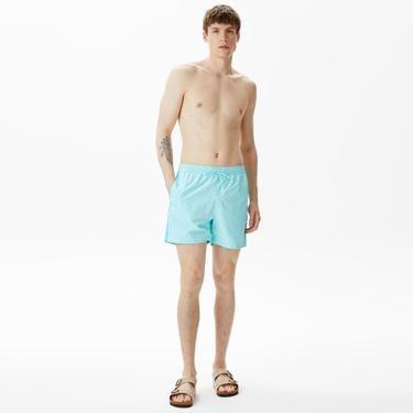  Calvin Klein Core Logo Tape Erkek Mavi Deniz Şortu