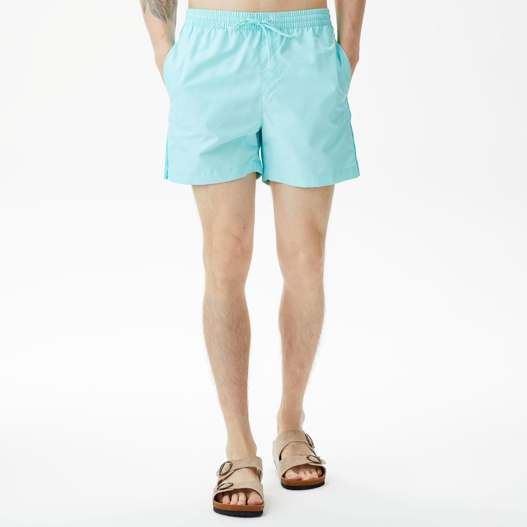 Calvin Klein Core Logo Tape Erkek Mavi Deniz Şortu