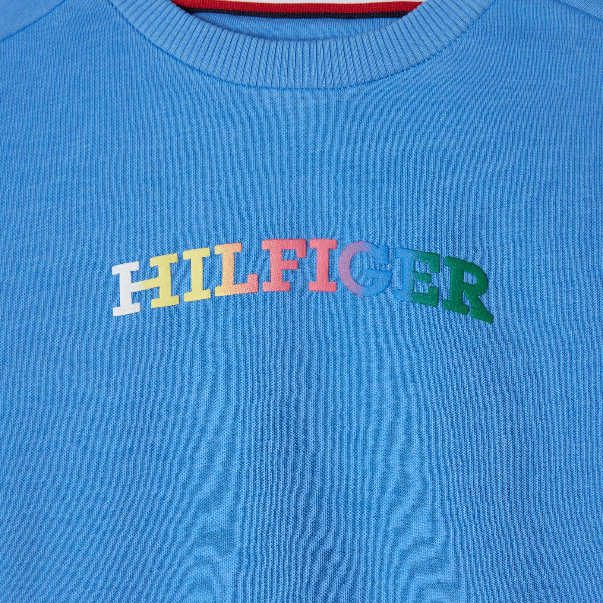 Tommy Hilfiger Monotype Çocuk Mavi Sweatshirt