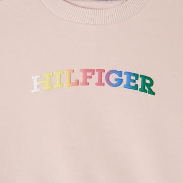  Tommy Hilfiger Monotype Çocuk Pembe Sweatshirt