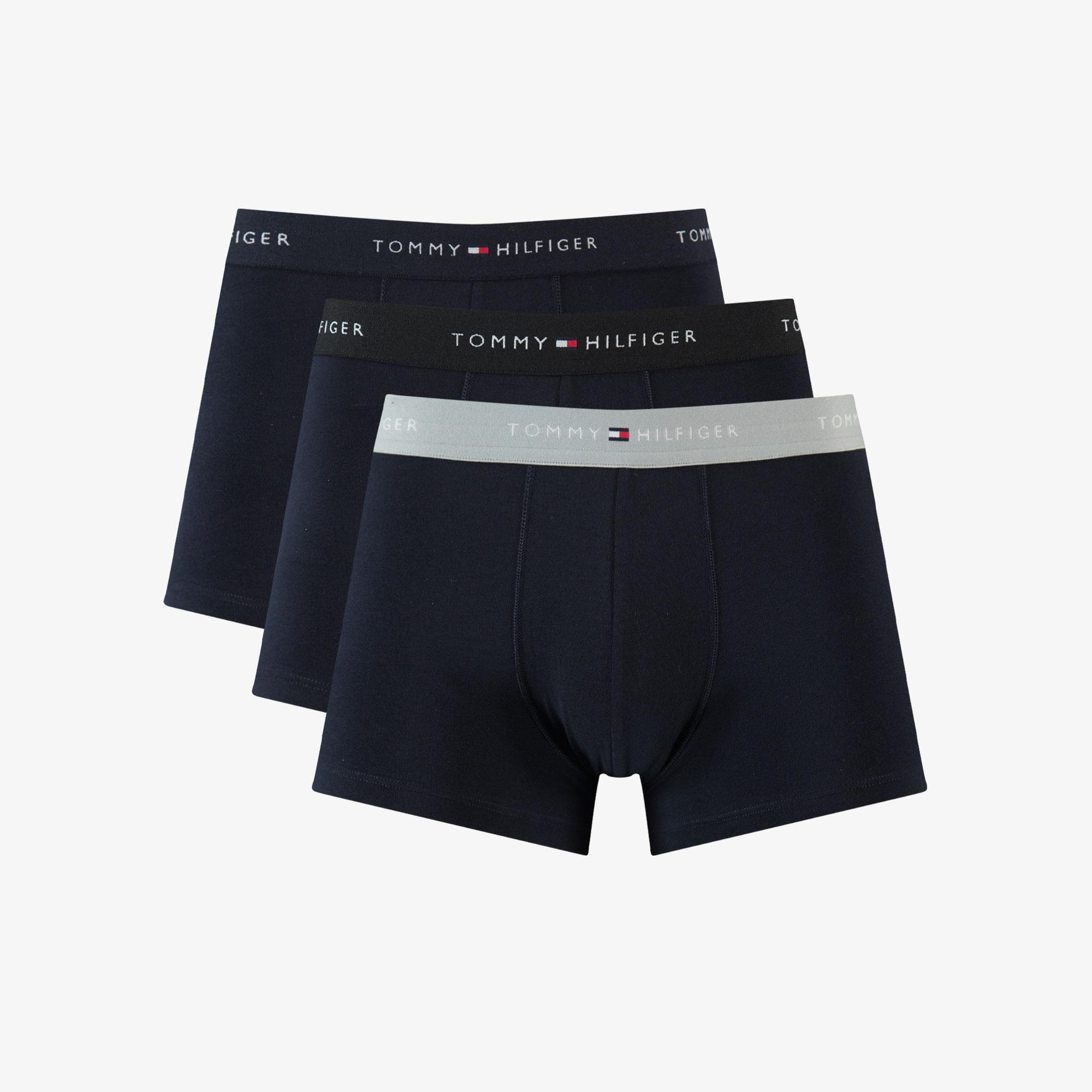 Tommy Hilfiger 3'lü Trunk Erkek Lacivert Boxer