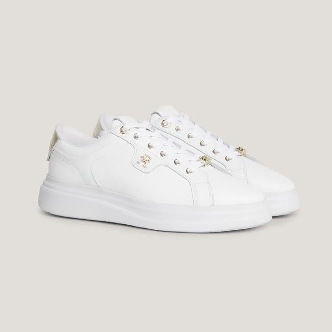  Tommy Hilfiger Pointy Court Hardware Kadın Beyaz Sneaker