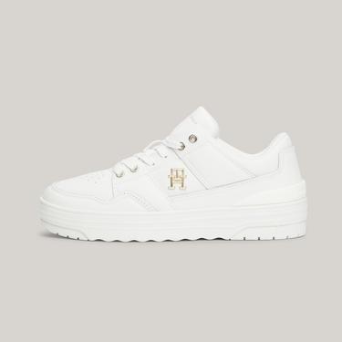  Tommy Hilfiger Basket Low Kadın Beyaz Sneaker