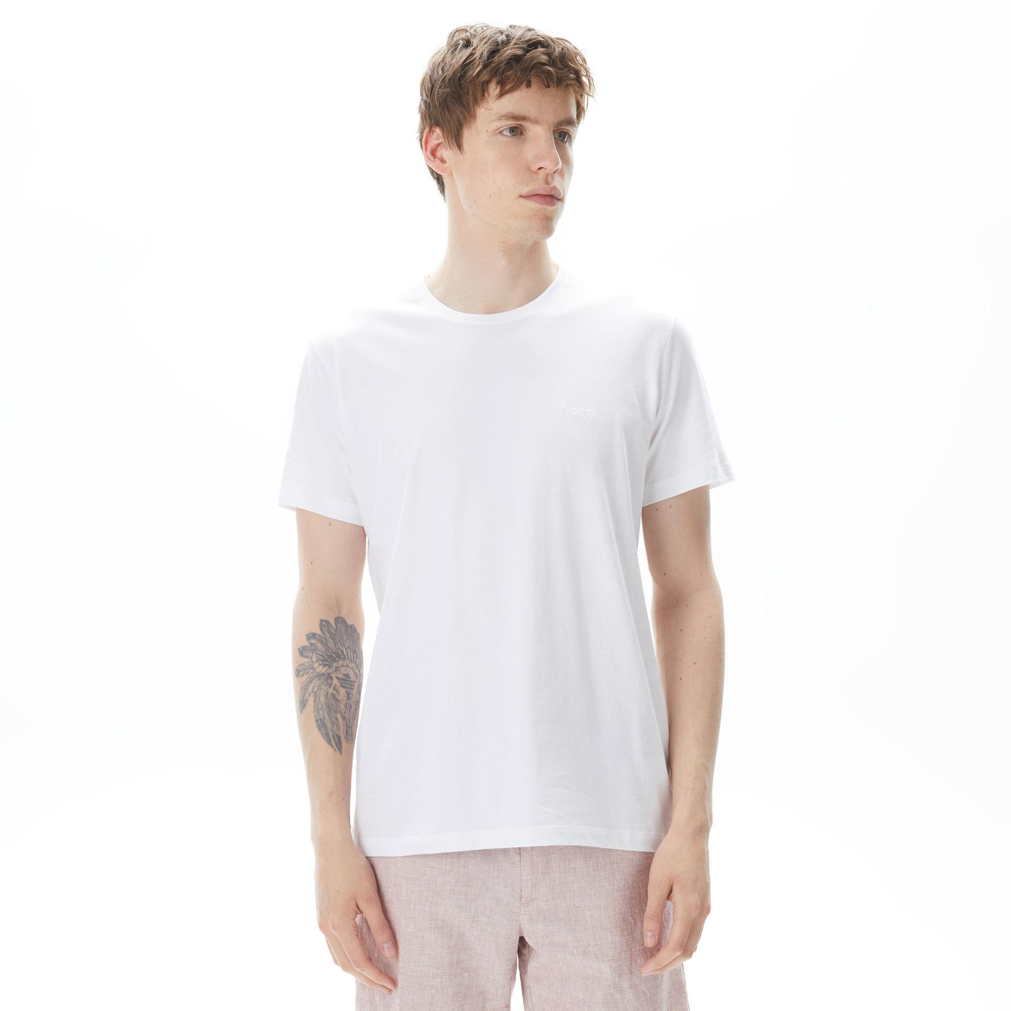 Boss Comfort Erkek Beyaz T-Shirt