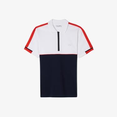  Lacoste Erkek Regular Fit Renk Bloklu Beyaz Polo