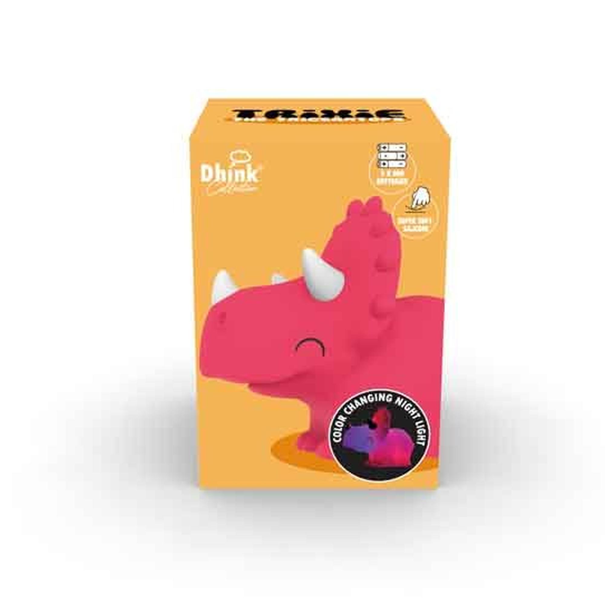 Dhink Silikon Gece Lambası 
Triceratops PEMBE