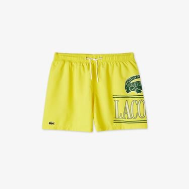  Erkek Baskılı Sarı Mayo Şort