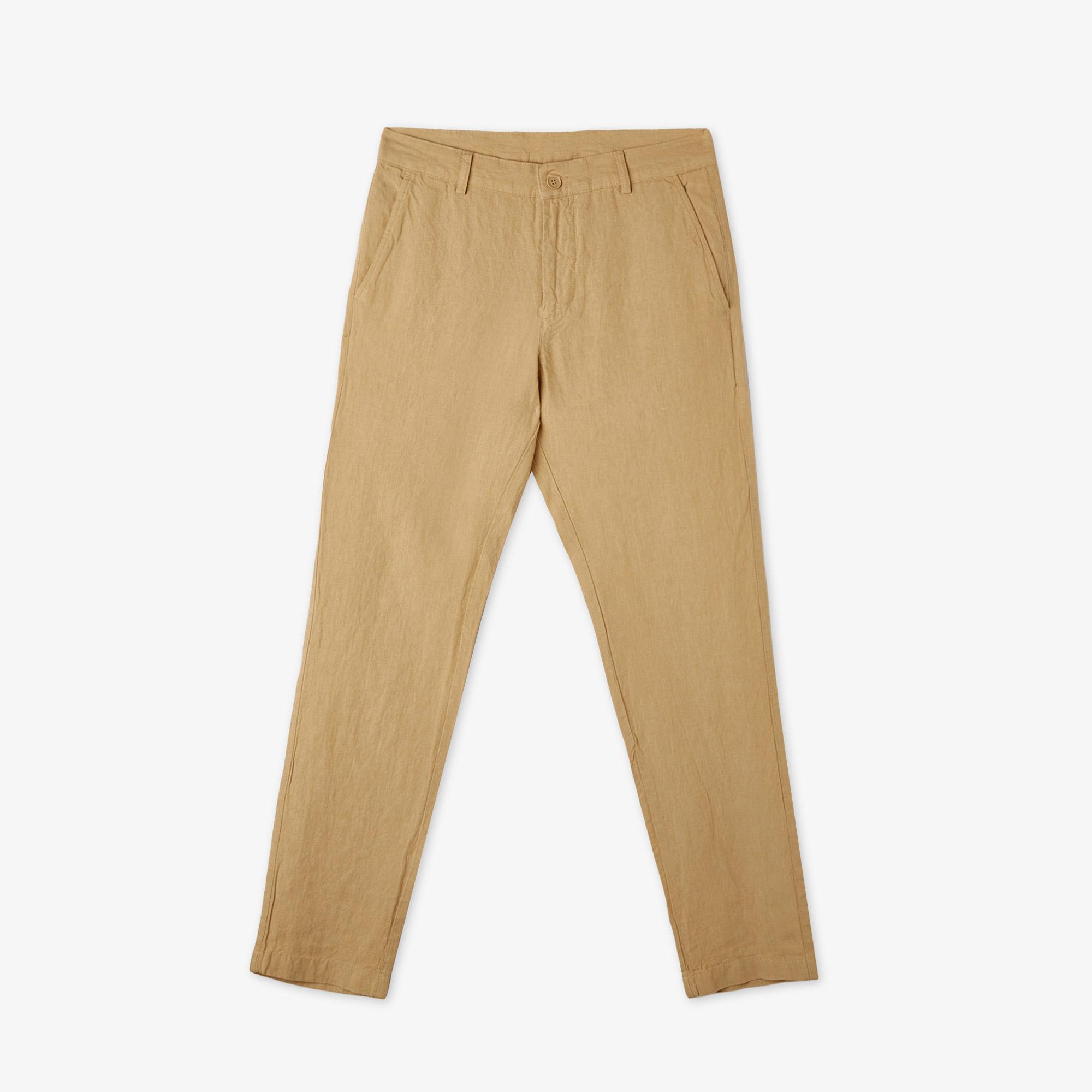 Erkek Slim Fit Chino Bej Pantolon