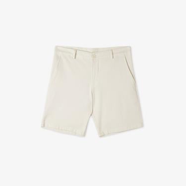  Erkek Slim Fit Krem Bermuda
