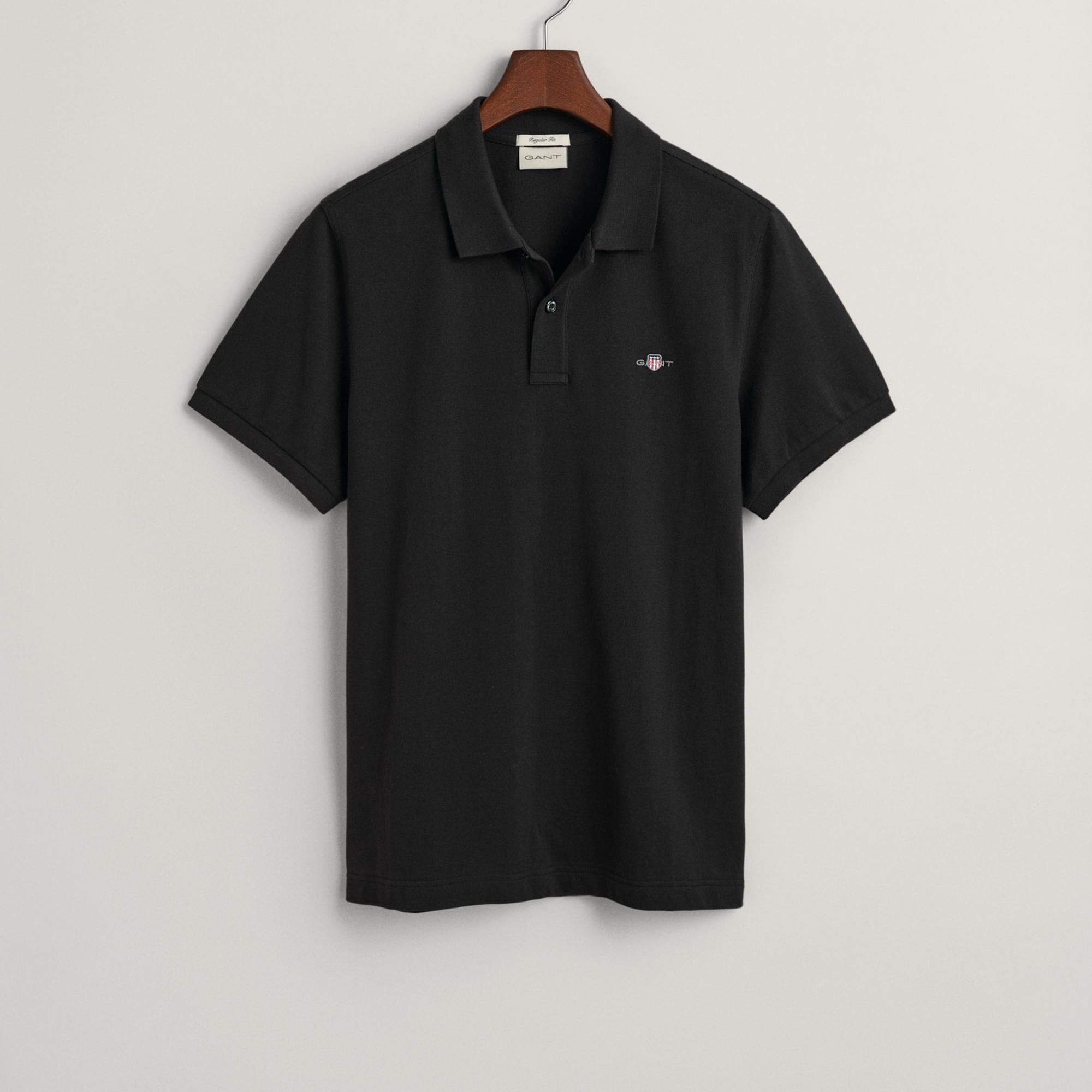 GANT Erkek Siyah Regular Fit Polo