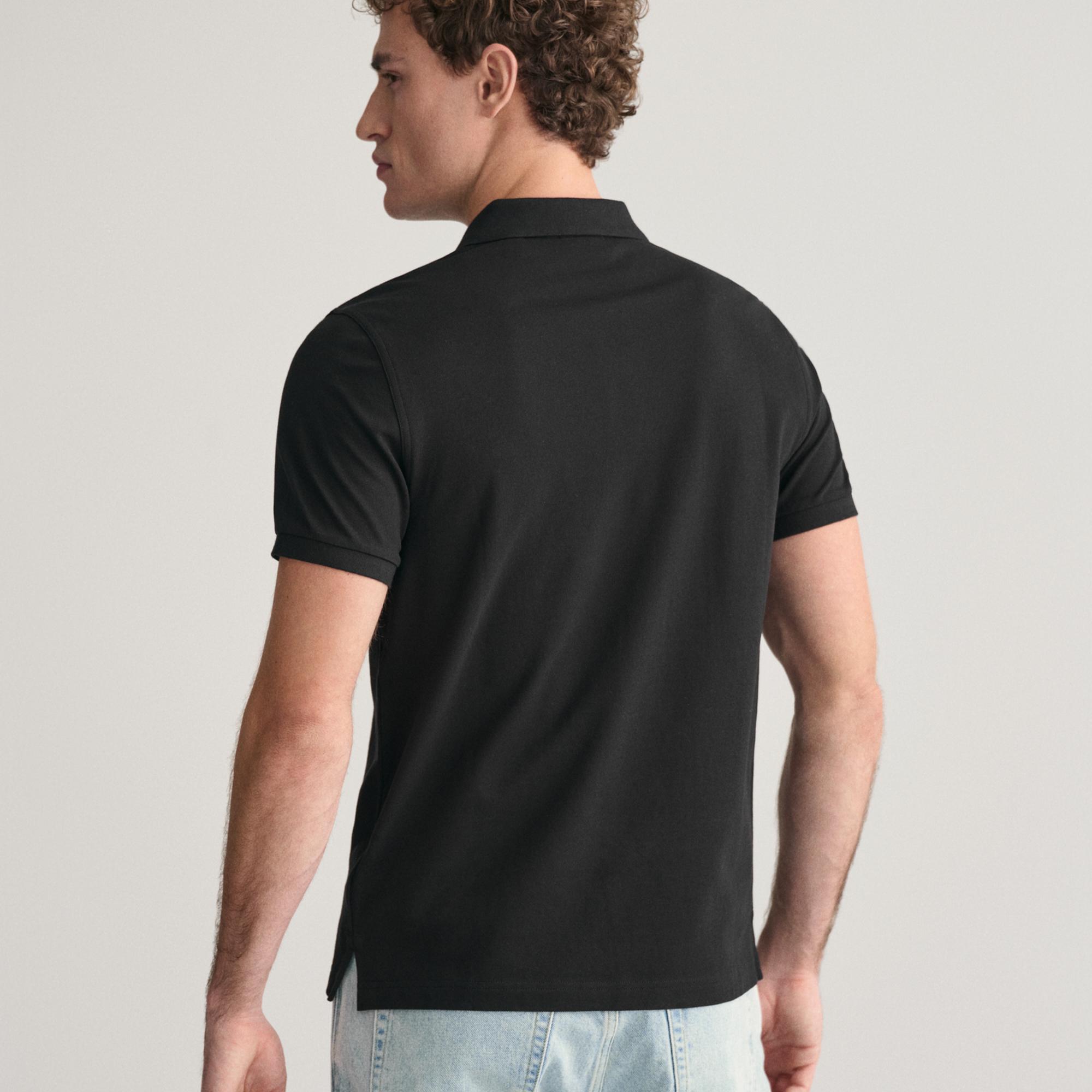GANT Erkek Siyah Regular Fit Polo