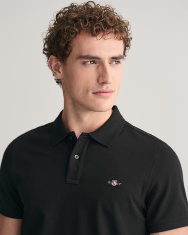  GANT Erkek Siyah Regular Fit Polo