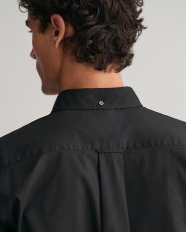  GANT Erkek Siyah Regular Fit Düğmeli Yaka Poplin Gömlek