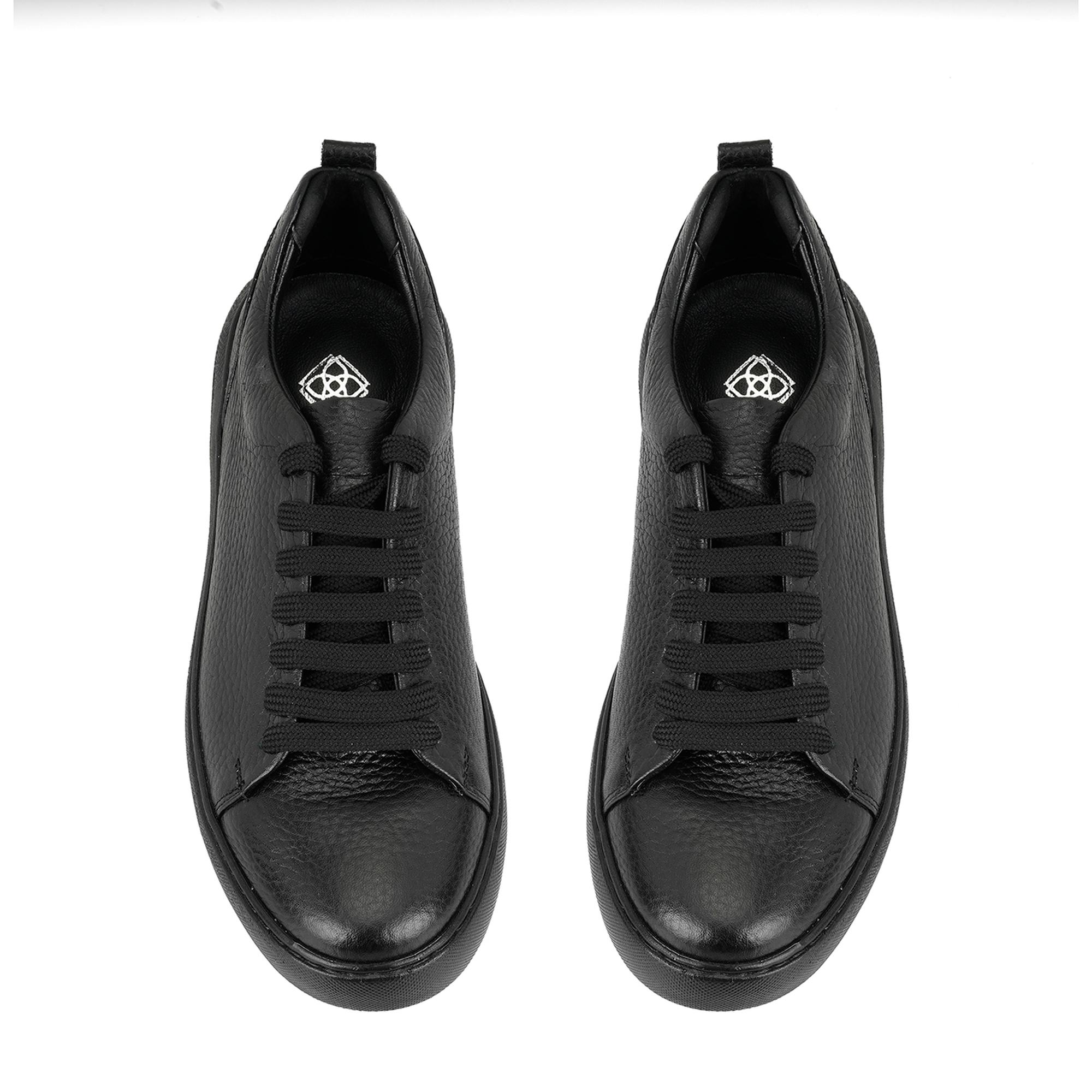 Kadın Siyah Deri Spor Ayakkabı