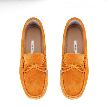  Kadın Sarı Deri Loafer