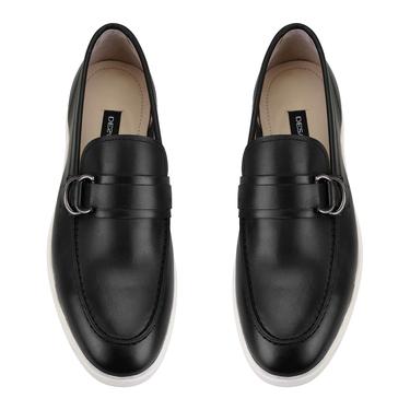  Galvin Siyah Erkek Deri Loafer
