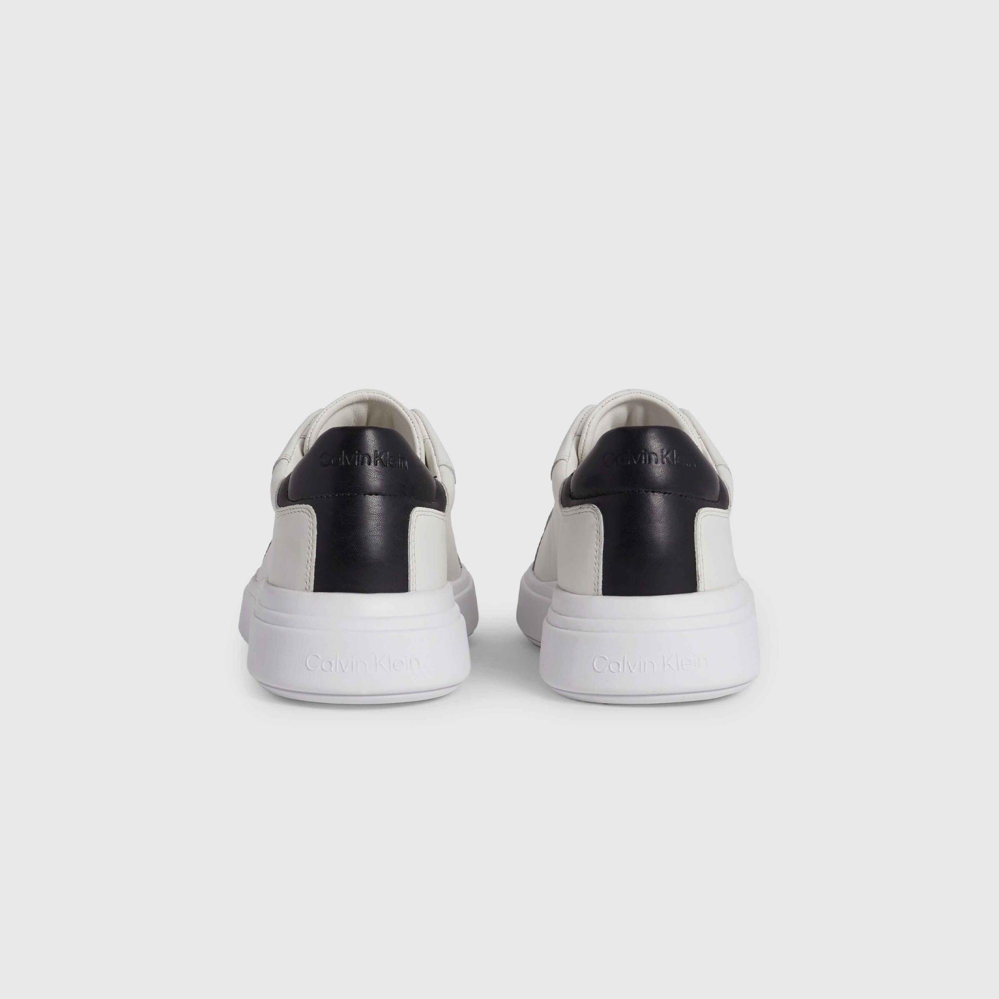 Calvin Klein Low Top Deri Erkek Beyaz Sneaker