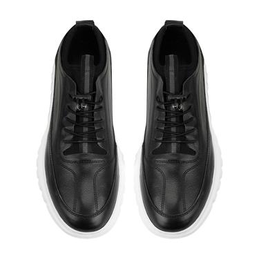  Sheldon Siyah Erkek Deri Spor Ayakkabı