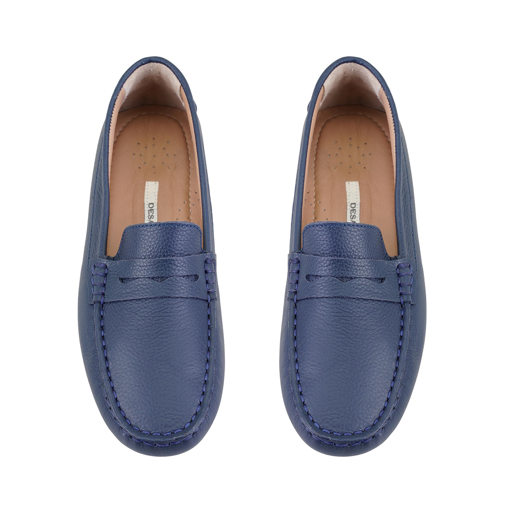 Kadın Lacivert Deri Loafer