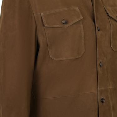  Amadeo Yeşil Erkek Süet Deri Gömlek