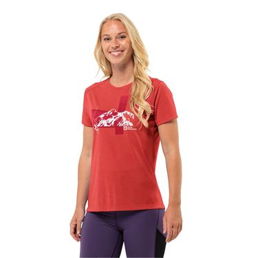  Jack Wolfskin Vonnan S/s Graphic T Kadın Tişört