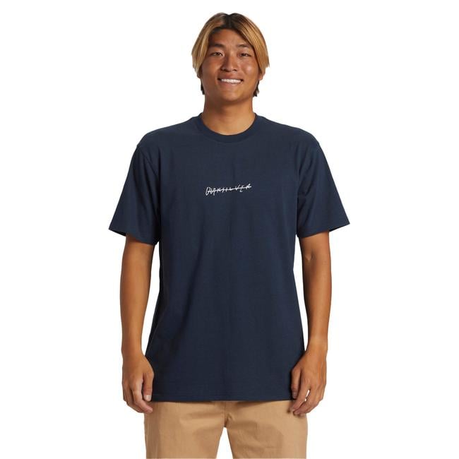  Quiksilver Qs Rushed Logo Dna Erkek Mavi Tişört