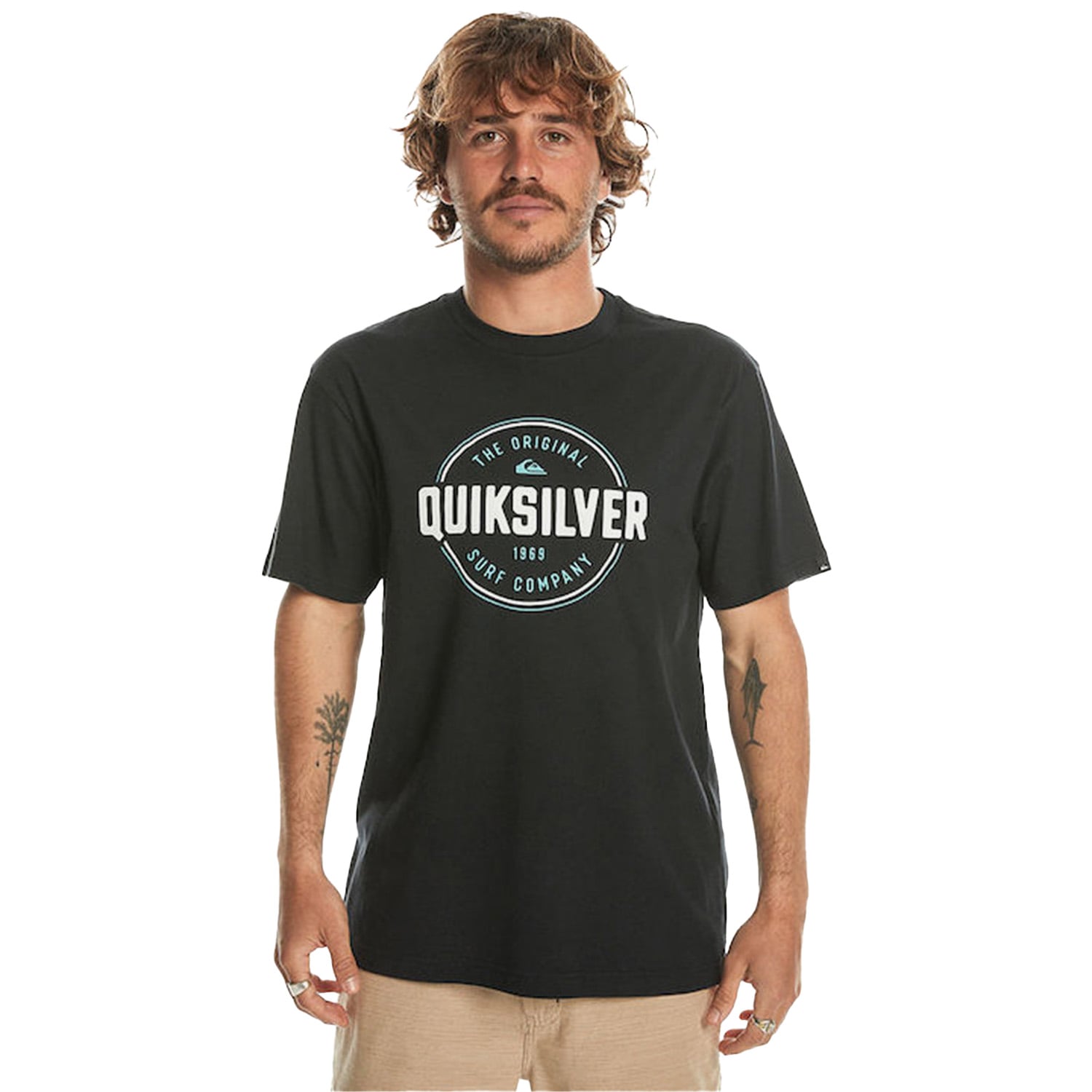  Quiksilver Circle Up Erkek Siyah Tişört
