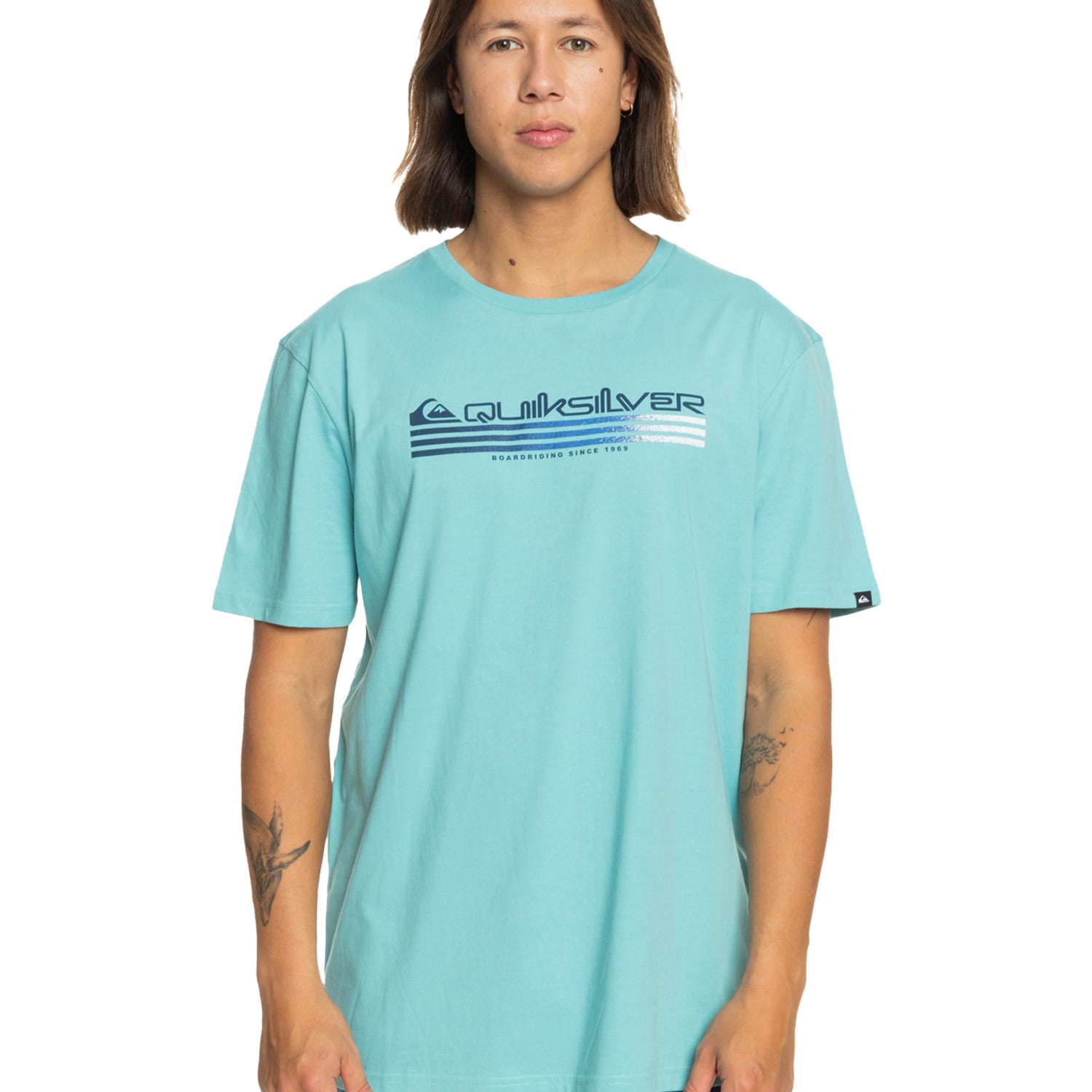  Quiksilver Omni Fill Erkek Mavi Tişört