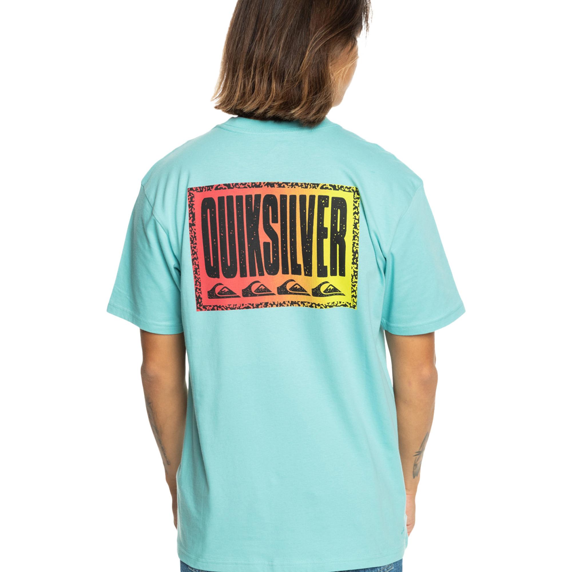 Quiksilver Long Fade Erkek Mavi Tişört