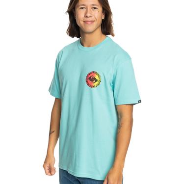  Quiksilver Long Fade Erkek Mavi Tişört
