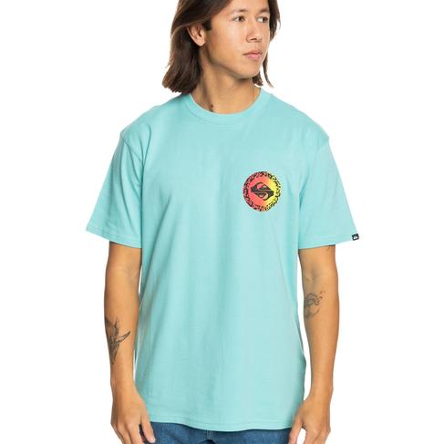  Quiksilver Long Fade Erkek Mavi Tişört