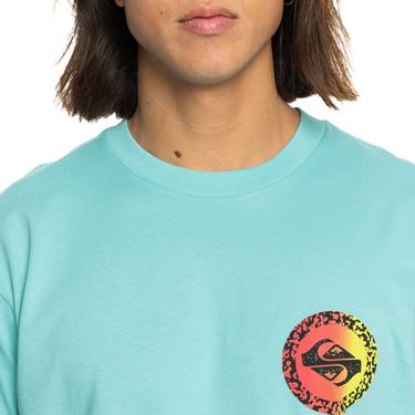  Quiksilver Long Fade Erkek Mavi Tişört