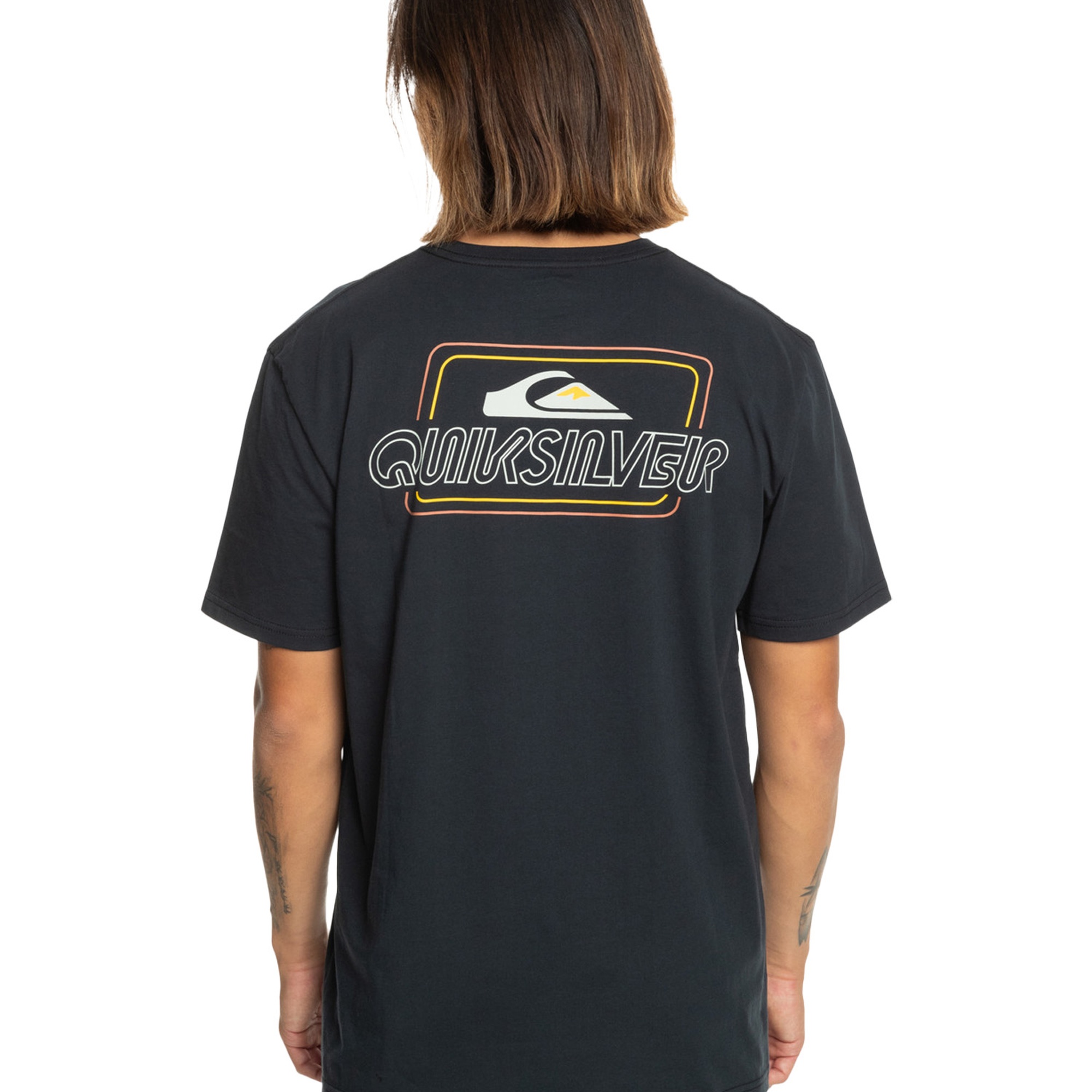 Quiksilver Line By Line Erkek Siyah Tişört