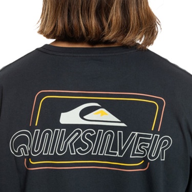  Quiksilver Line By Line Erkek Siyah Tişört
